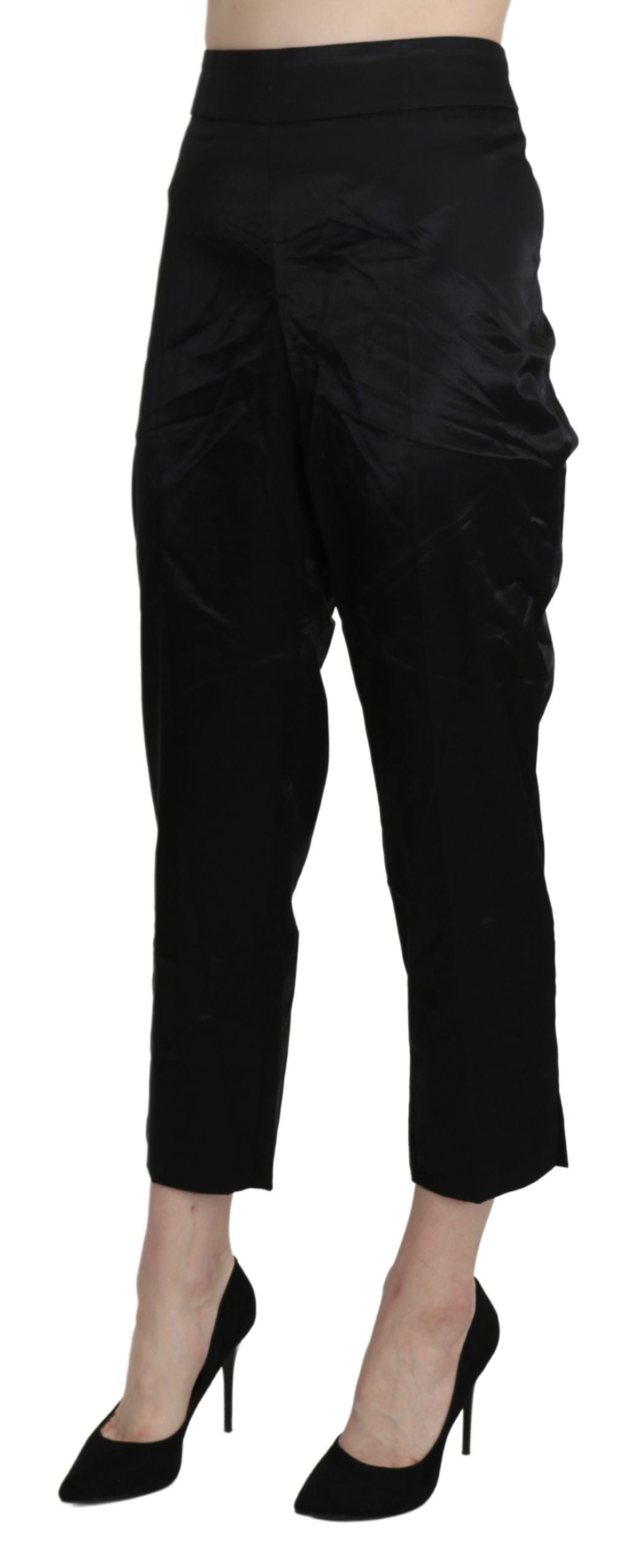 BENCIVENGA Elegante højtaljede cropped bukser