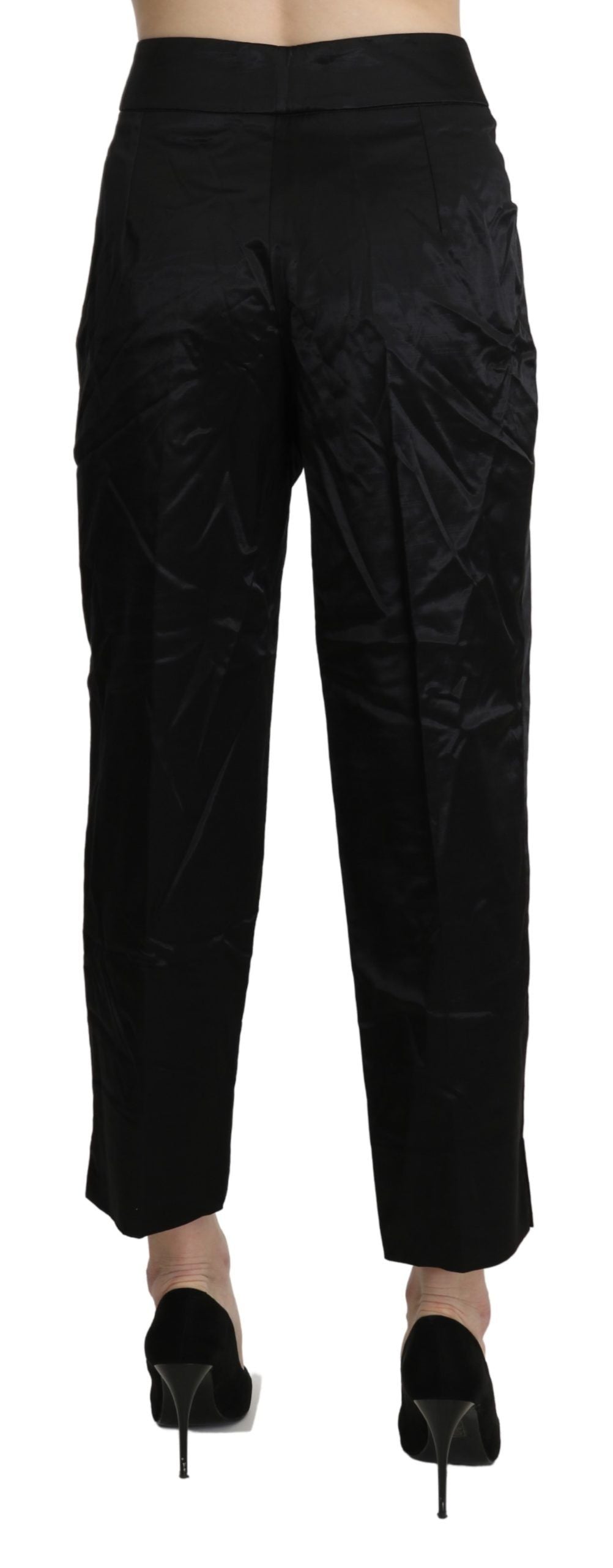 BENCIVENGA Elegante højtaljede cropped bukser