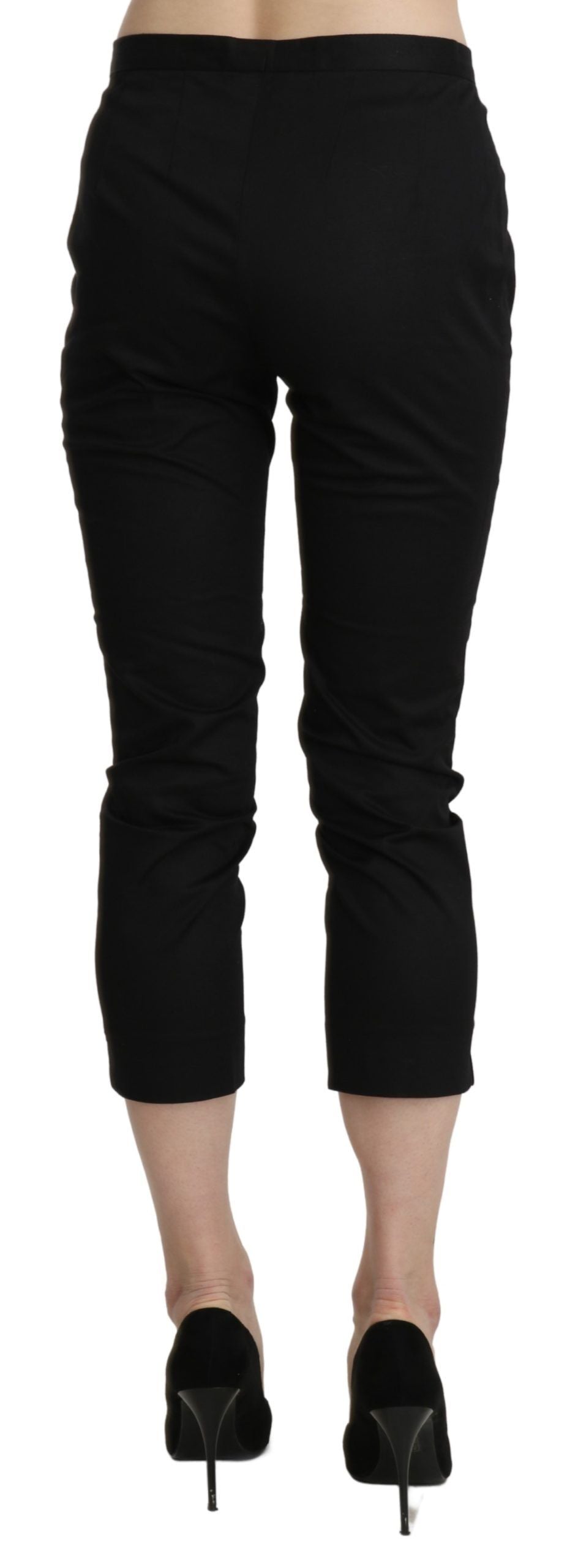 BENCIVENGA Elegante Højtaljede Skinny Cropped Bukser
