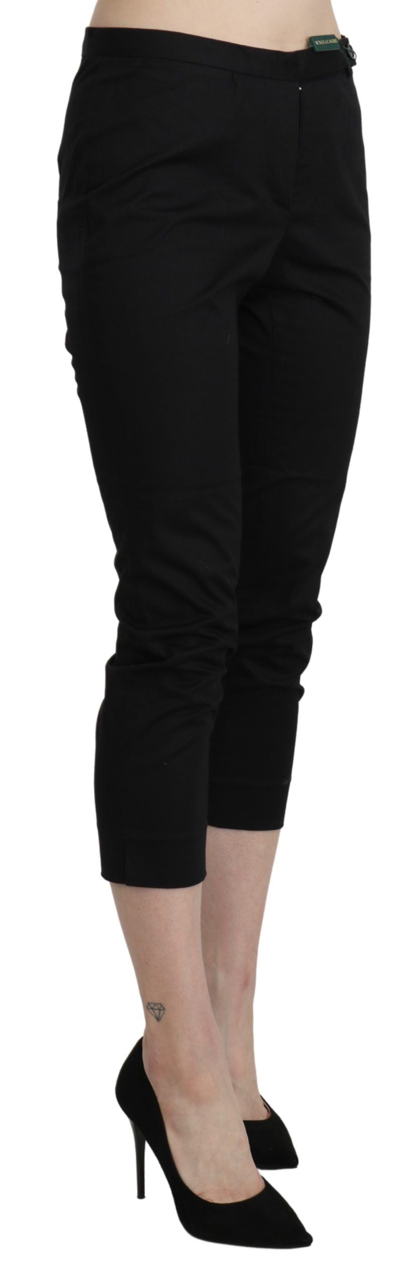 BENCIVENGA Elegante Højtaljede Skinny Cropped Bukser
