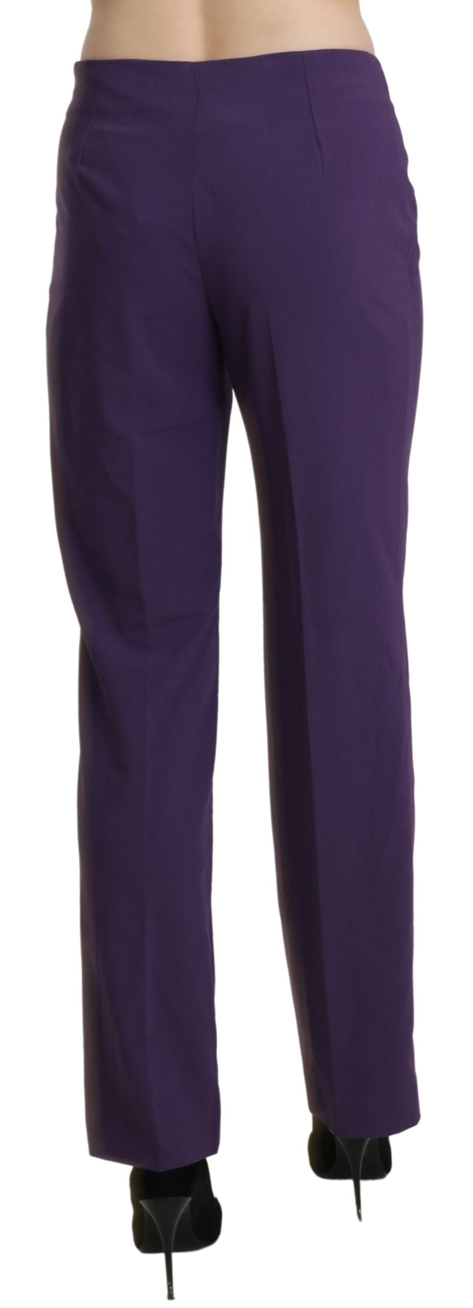 BENCIVENGA Elegante Højtaljede Violette Lige Bukser