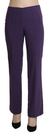 BENCIVENGA Elegante Højtaljede Violette Lige Bukser