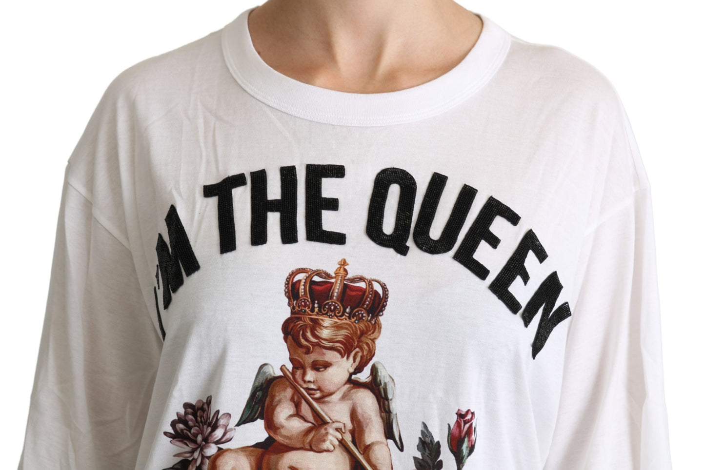 Dolce & Gabbana Elegant Hvid T-shirt i Bomuldsblanding