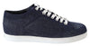 Jimmy Choo Chic Slip-On Blå Denim Ruskinds Sneakers