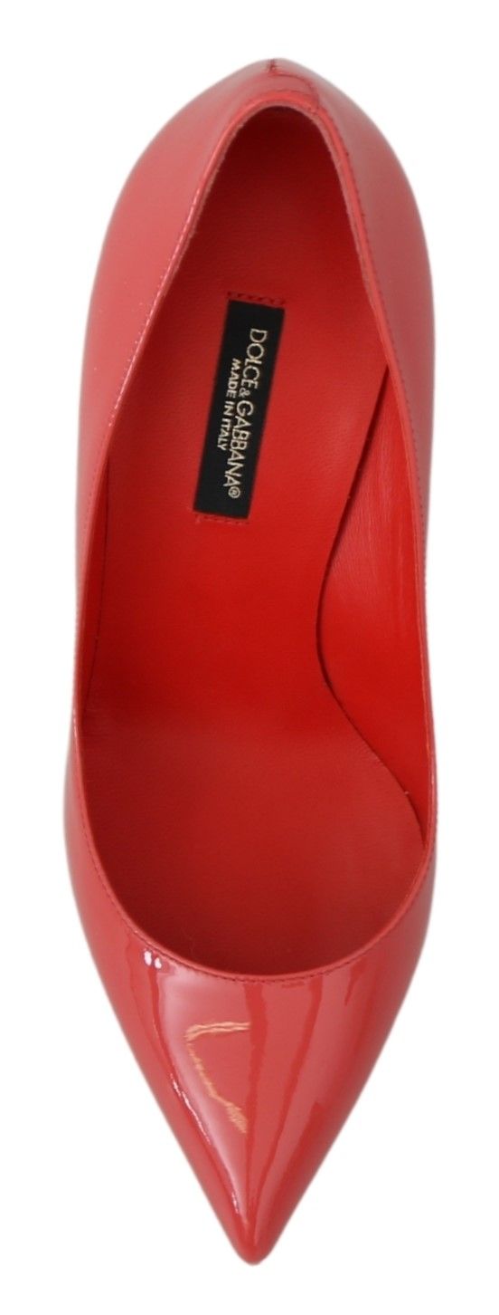 Dolce & Gabbana Elegante Mørkelyserøde Pumps i Laklæder