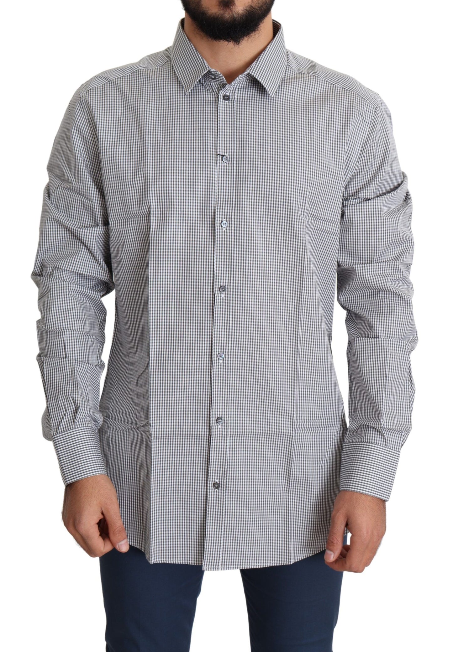 Dolce & Gabbana Ternet Slim Fit Bomuldsskjorte