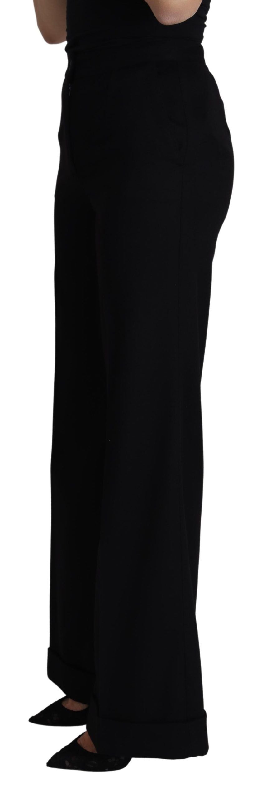 Dolce & Gabbana Elegante Cashmere Bukser Med Brede Ben