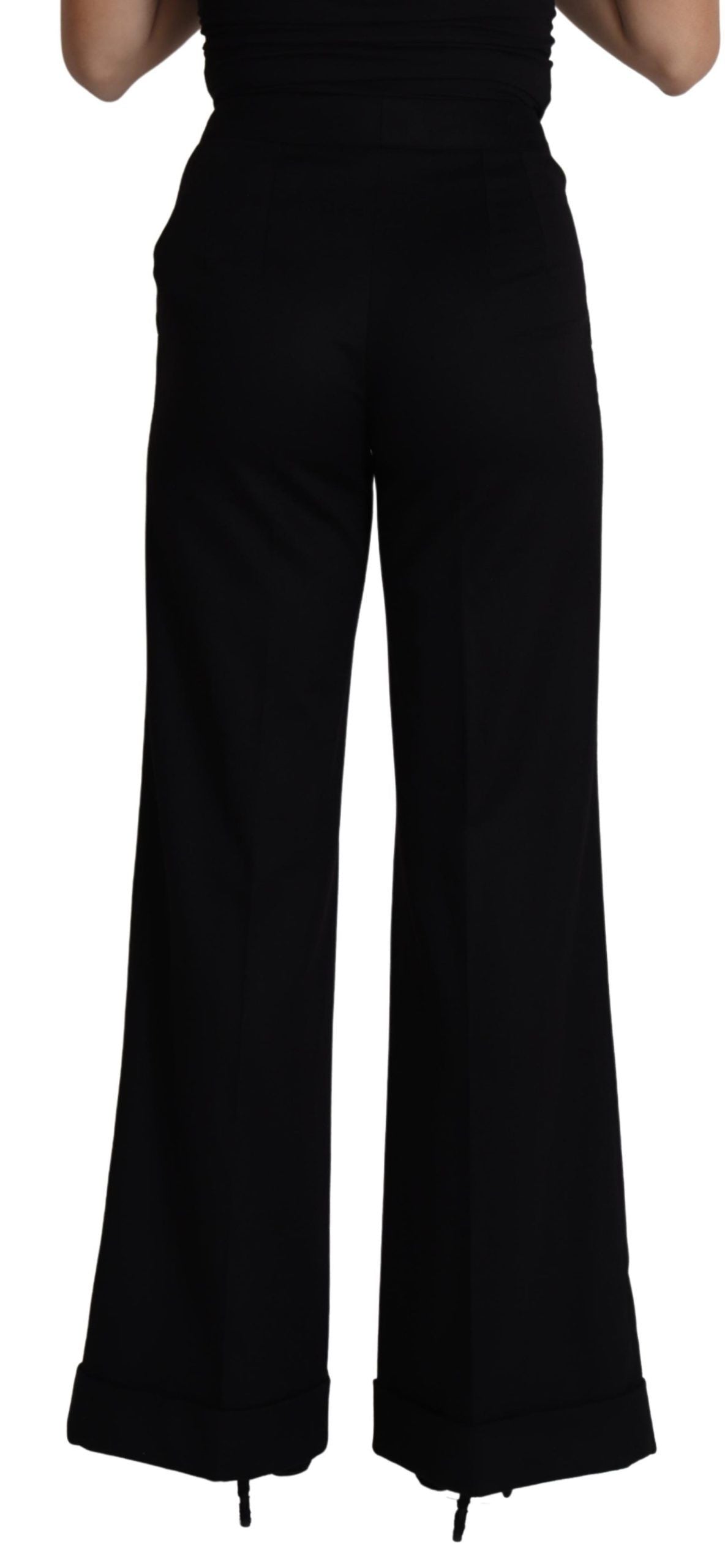 Dolce & Gabbana Elegante Cashmere Bukser Med Brede Ben