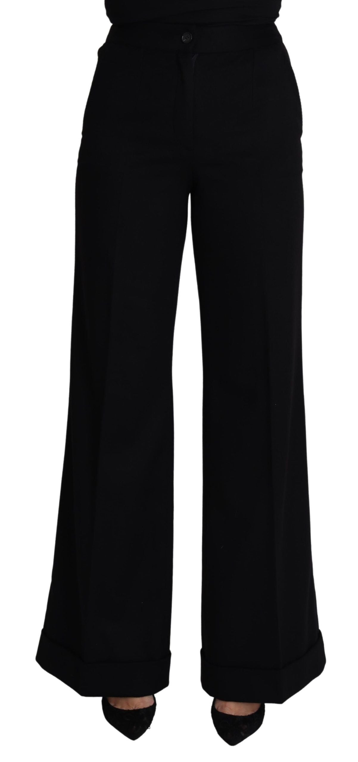 Dolce & Gabbana Elegante Cashmere Bukser Med Brede Ben