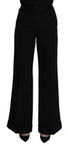 Dolce & Gabbana Elegante Cashmere Bukser Med Brede Ben