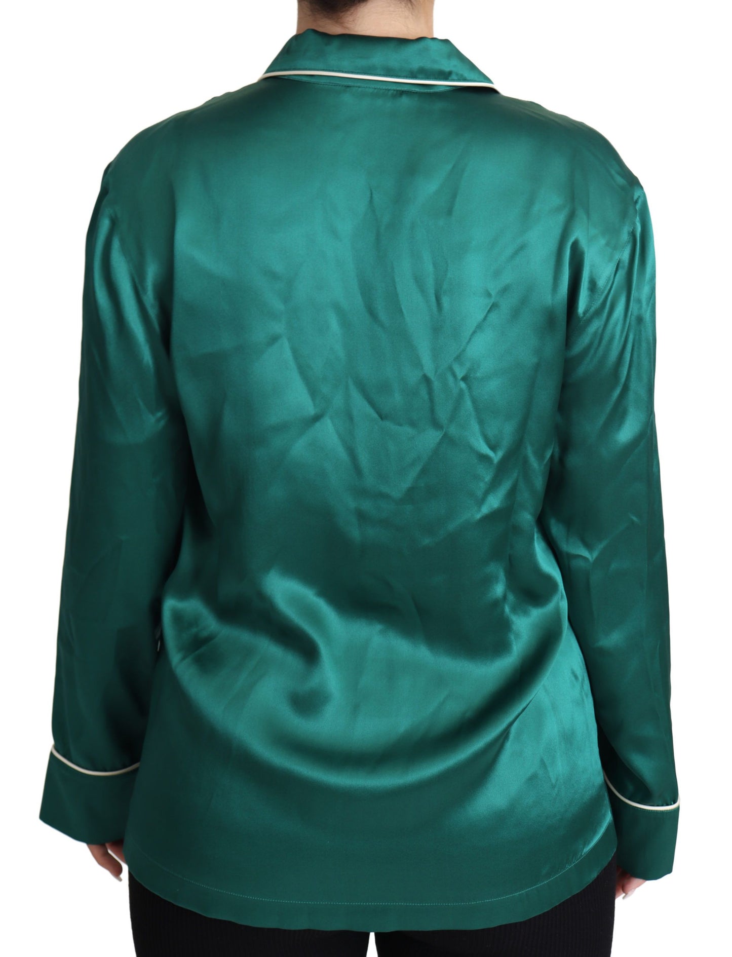 Dolce & Gabbana Elegant Silke Pyjama Lounge Skjorte