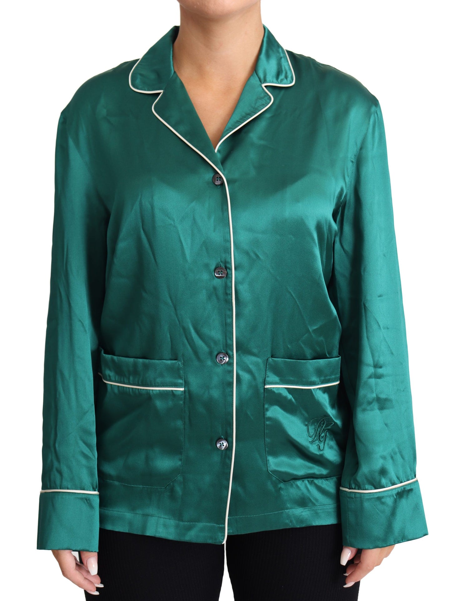 Dolce & Gabbana Elegant Silke Pyjama Lounge Skjorte