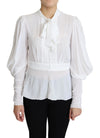 Dolce & Gabbana Elegant Snehvid Viskosebluse