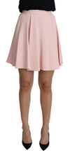 Dolce & Gabbana Elegant Pink Flare A-line Mini Nederdel