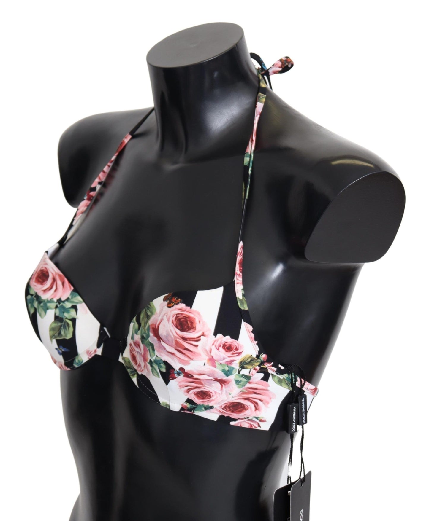 Dolce & Gabbana Chic bikinitop med roseprint til elegante stranddage