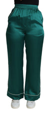 Dolce & Gabbana Udsøgte Silke Pyjamasbukser i Lush Green