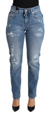 Dolce & Gabbana Chic højtaljede, slidte skinny jeans