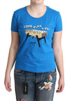 Chic Moschino bomulds-T-shirt med unikt print