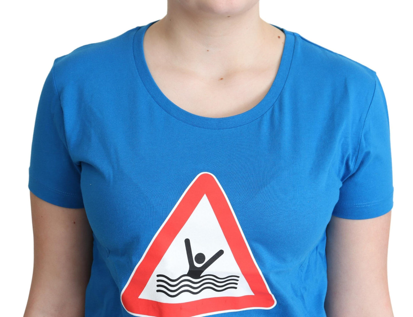 Moschino Chic Triangle Graphic Bomuld T-shirt