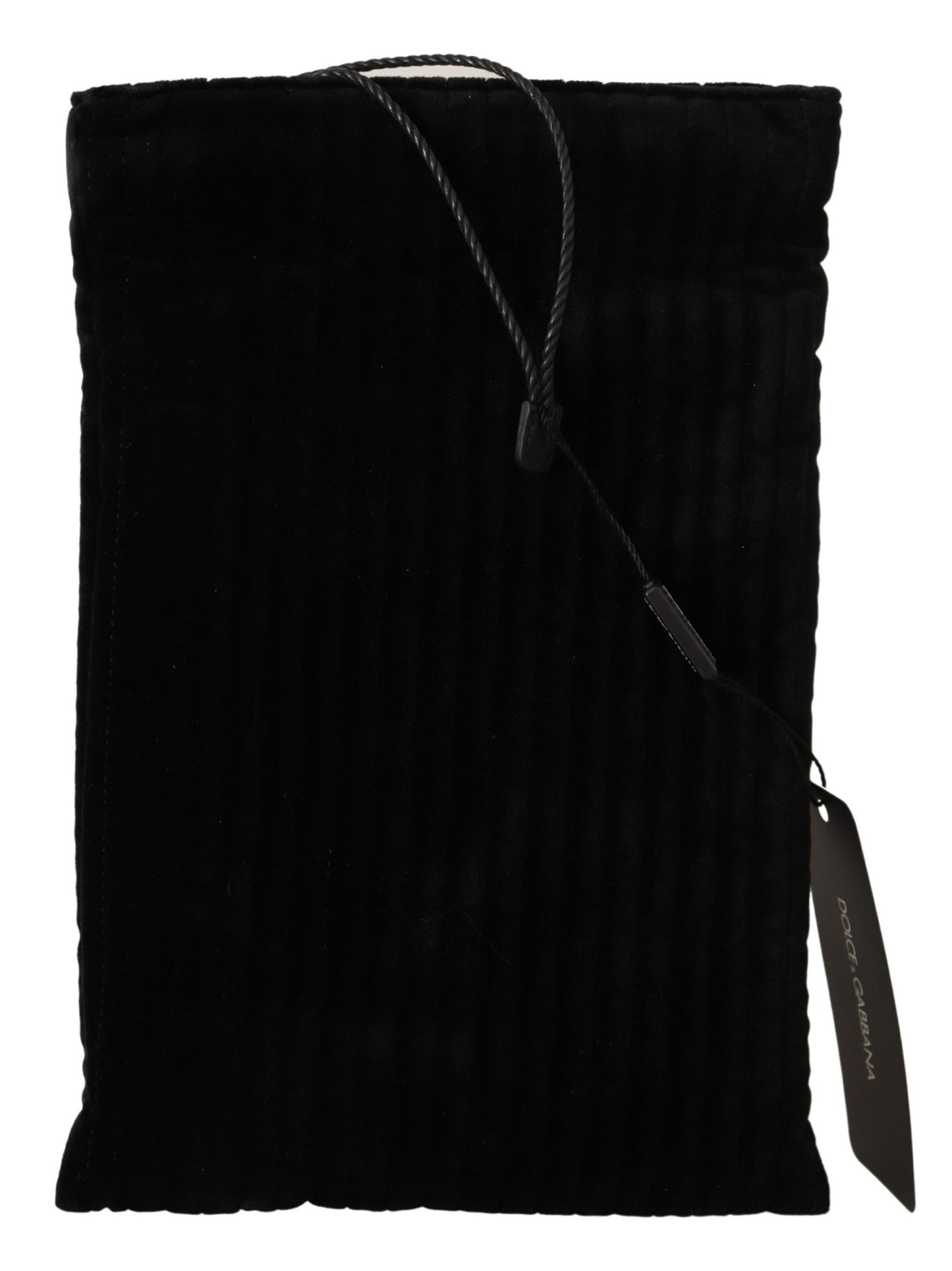 Dolce & Gabbana Elegant Velvet Quiltet Brilleholdertaske