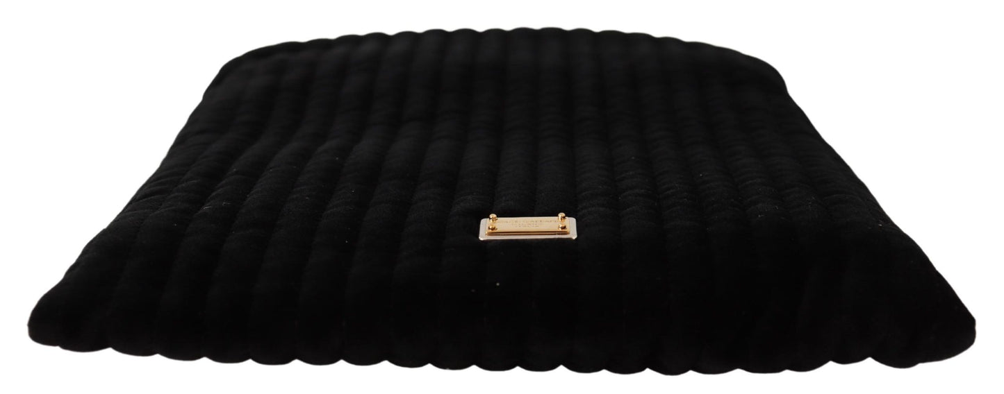 Dolce & Gabbana Elegant Velvet Quiltet Brilleholdertaske