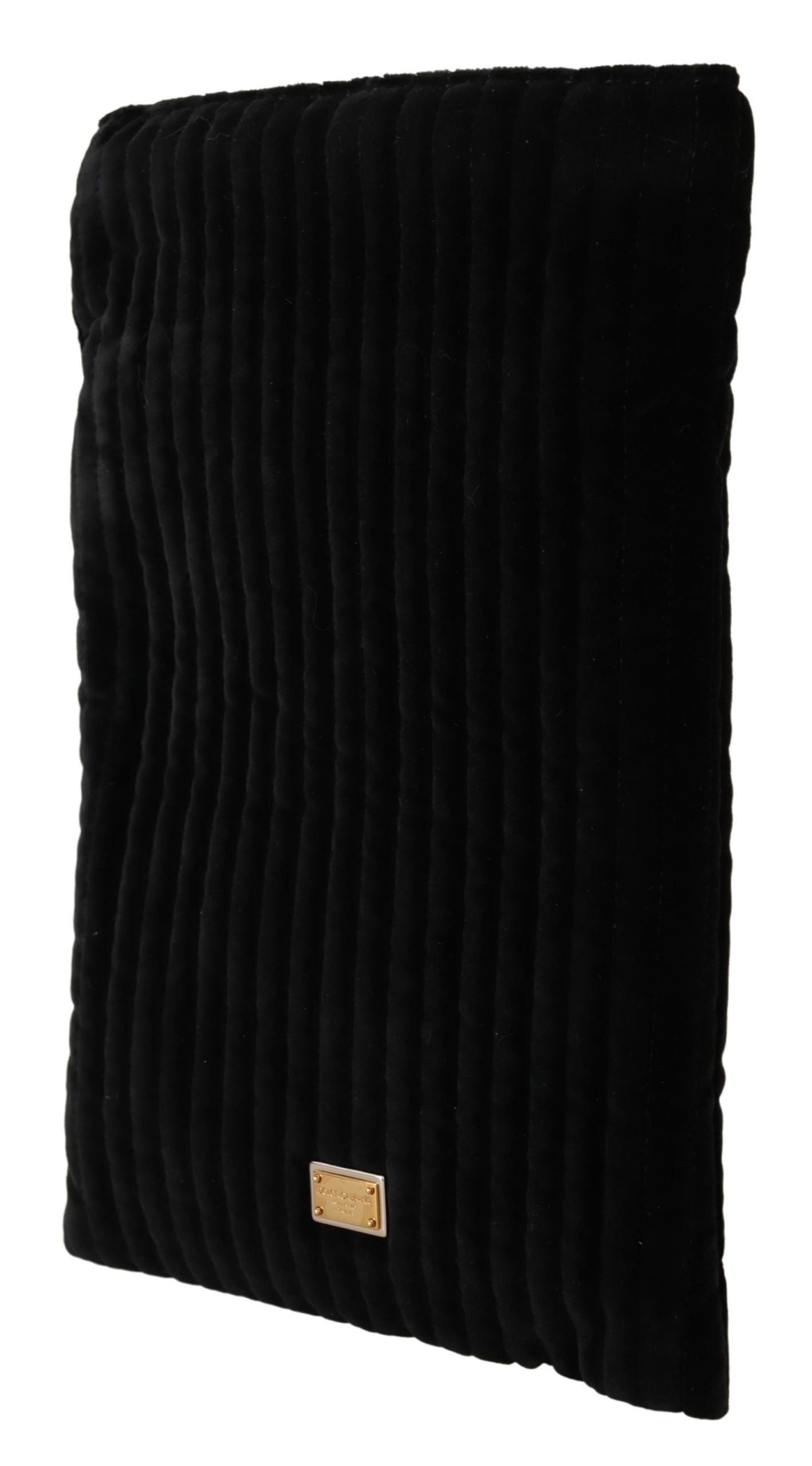 Dolce & Gabbana Elegant Velvet Quiltet Brilleholdertaske