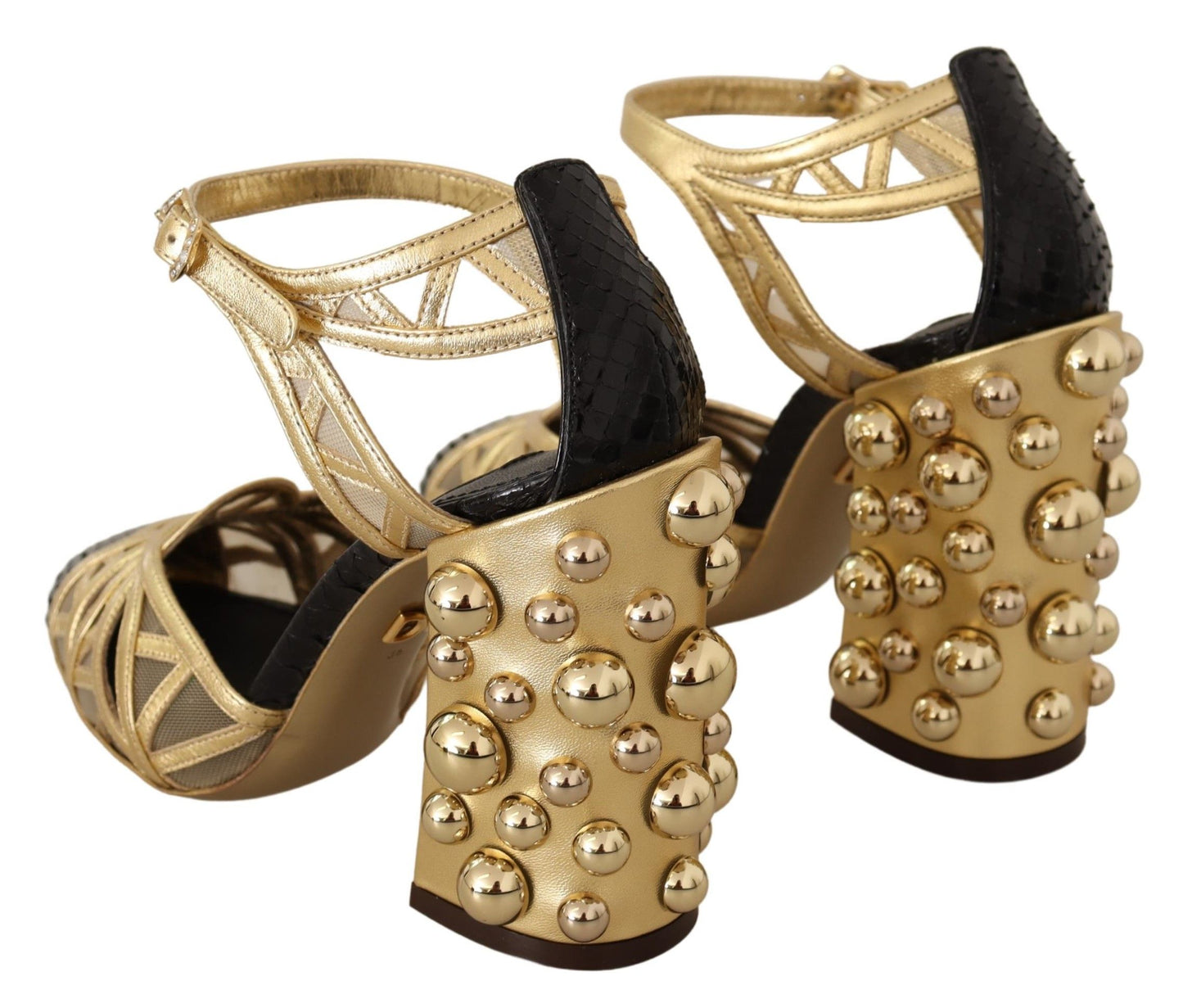 Dolce & Gabbana Elegante Krystalbesatte Læderpumps