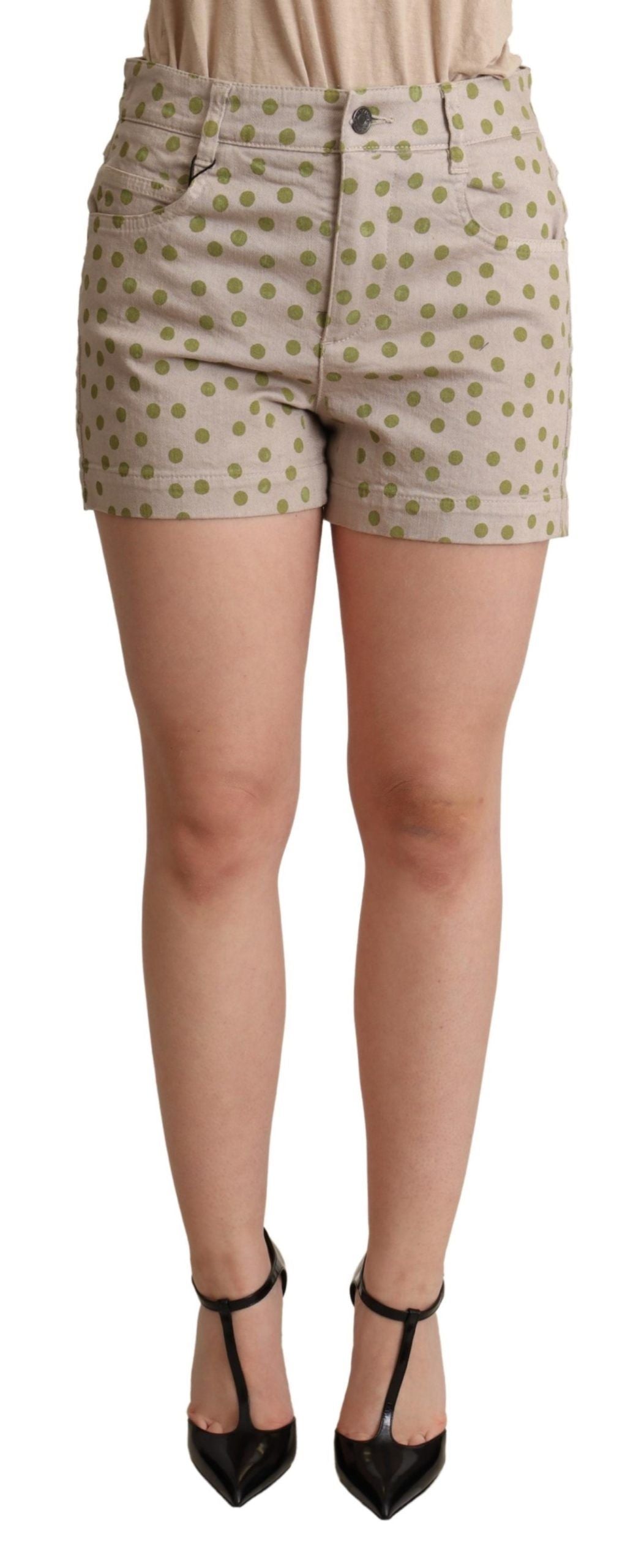 Dolce & Gabbana Chic Polkaprikkede Shorts i Bomuld med Stretch