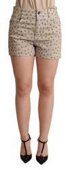 Dolce & Gabbana Chic Polkaprikkede Shorts i Bomuld med Stretch