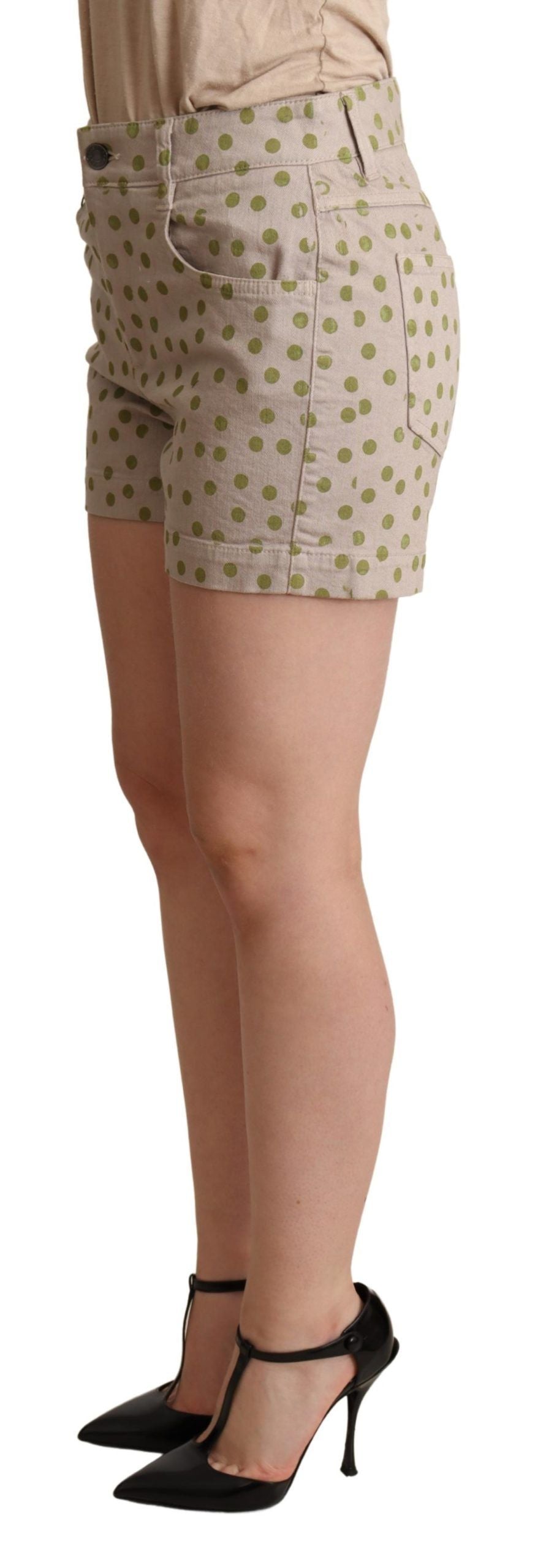 Dolce & Gabbana Chic Polkaprikkede Shorts i Bomuld med Stretch