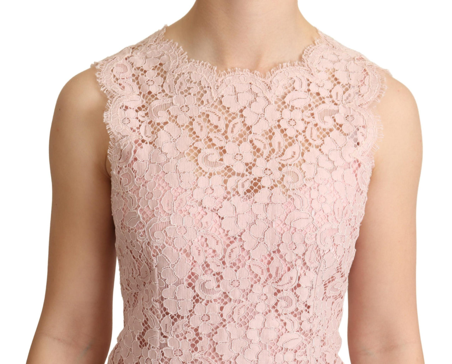 Dolce & Gabbana Elegant Pink Blonde Ærmeløs Bluse
