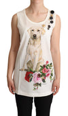 Dolce & Gabbana Chic Canine Blomster Ærmeløs Tanktop