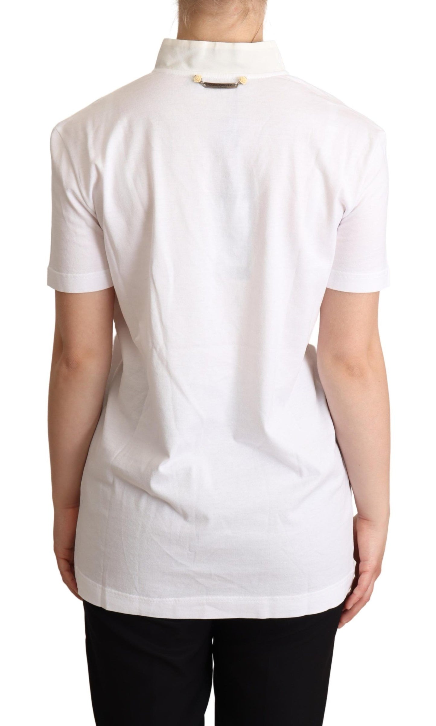 Dolce & Gabbana Chic Love Slogan Silkebomuld T-shirt