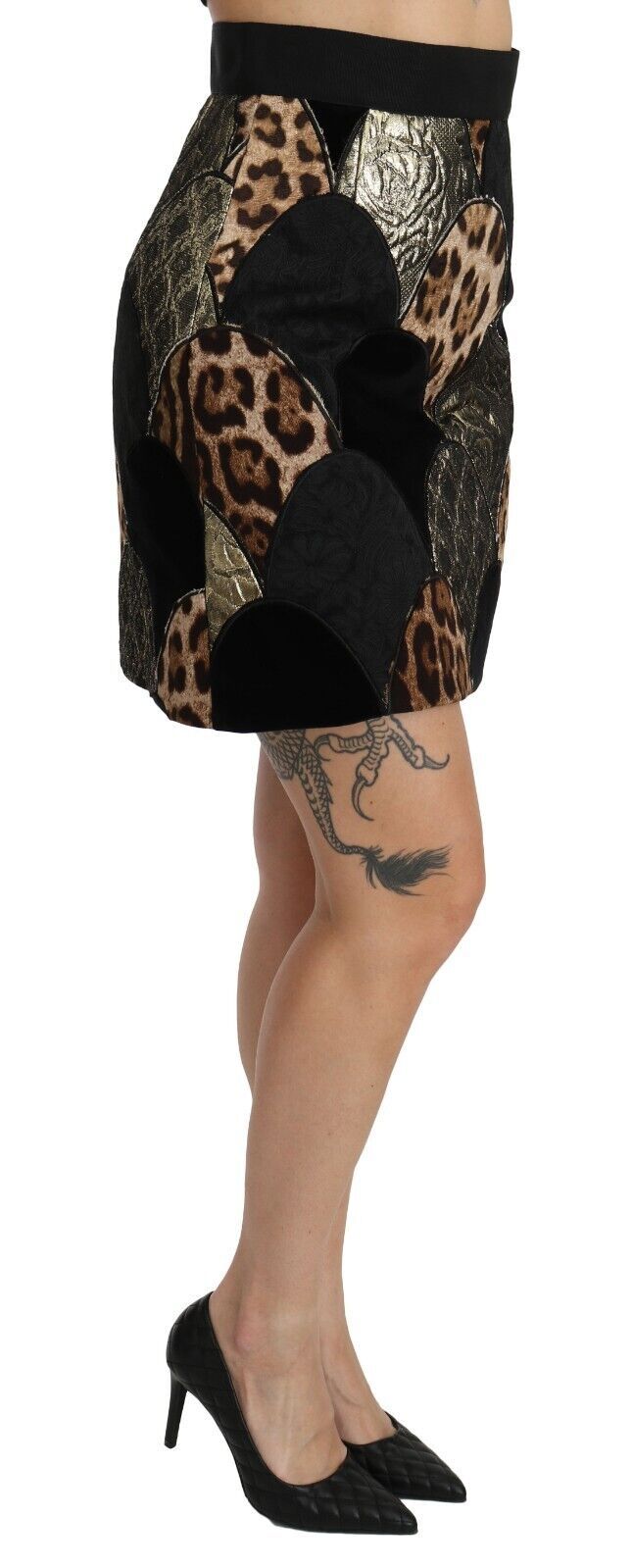 Dolce & Gabbana højtaljet leopardprint nederdel