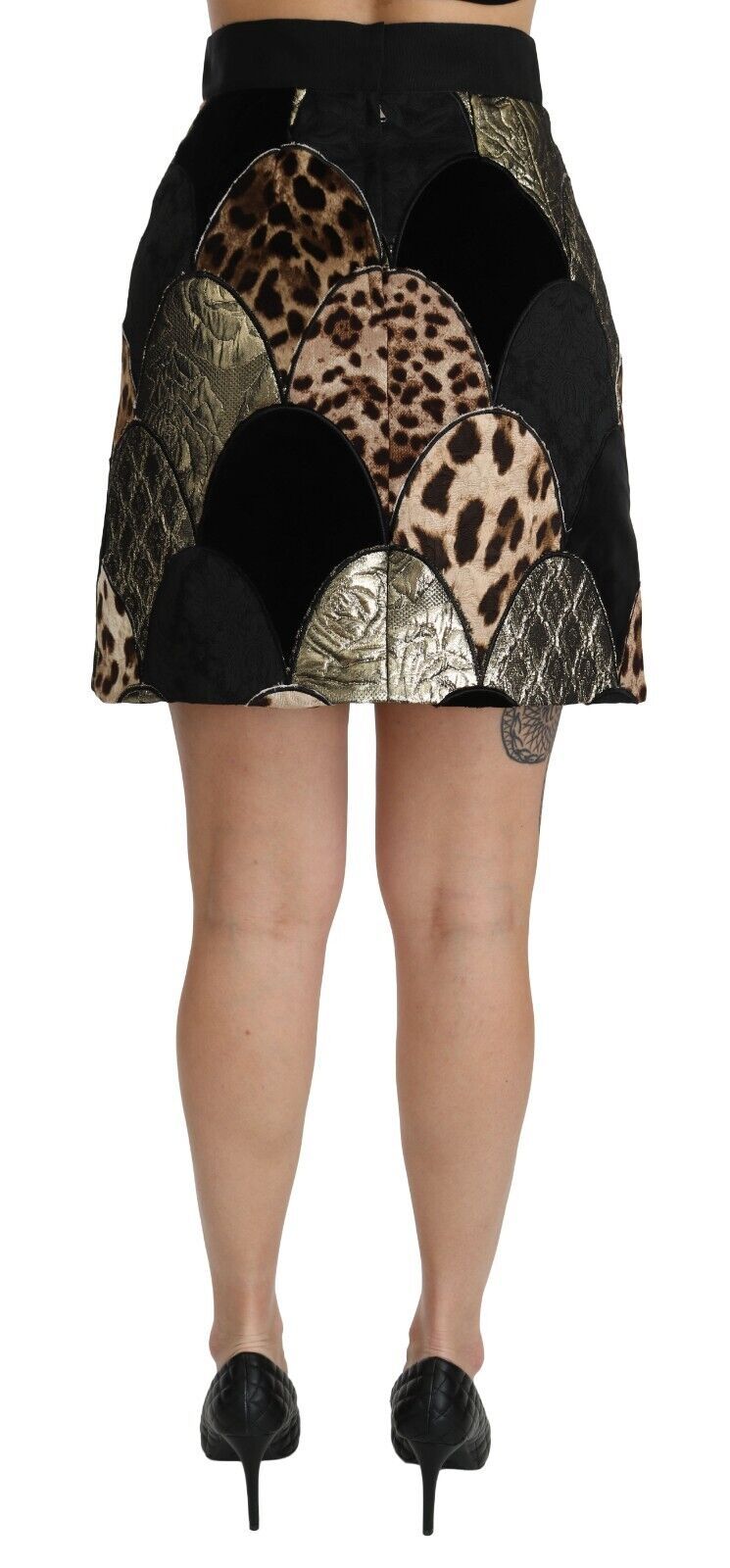 Dolce & Gabbana højtaljet leopardprint nederdel