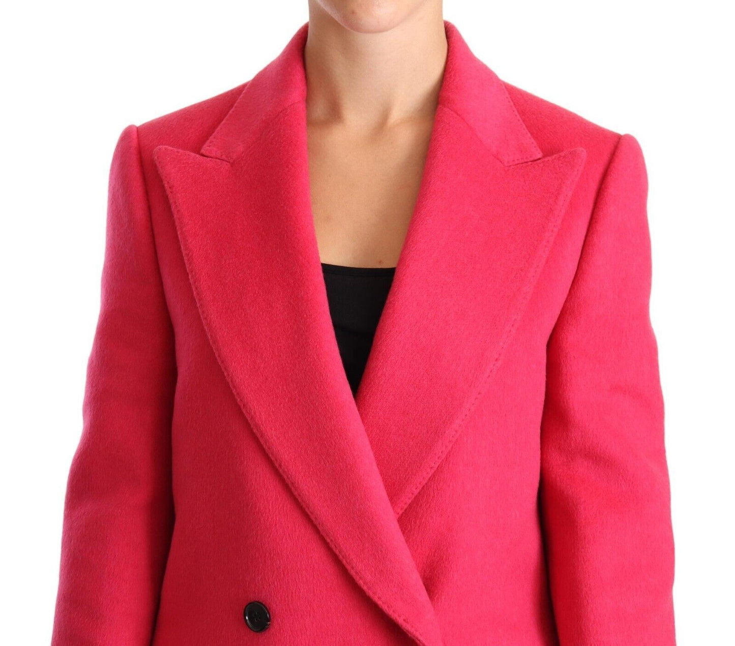 Dolce & Gabbana Elegant Pink Uld-Kashmir Frakke