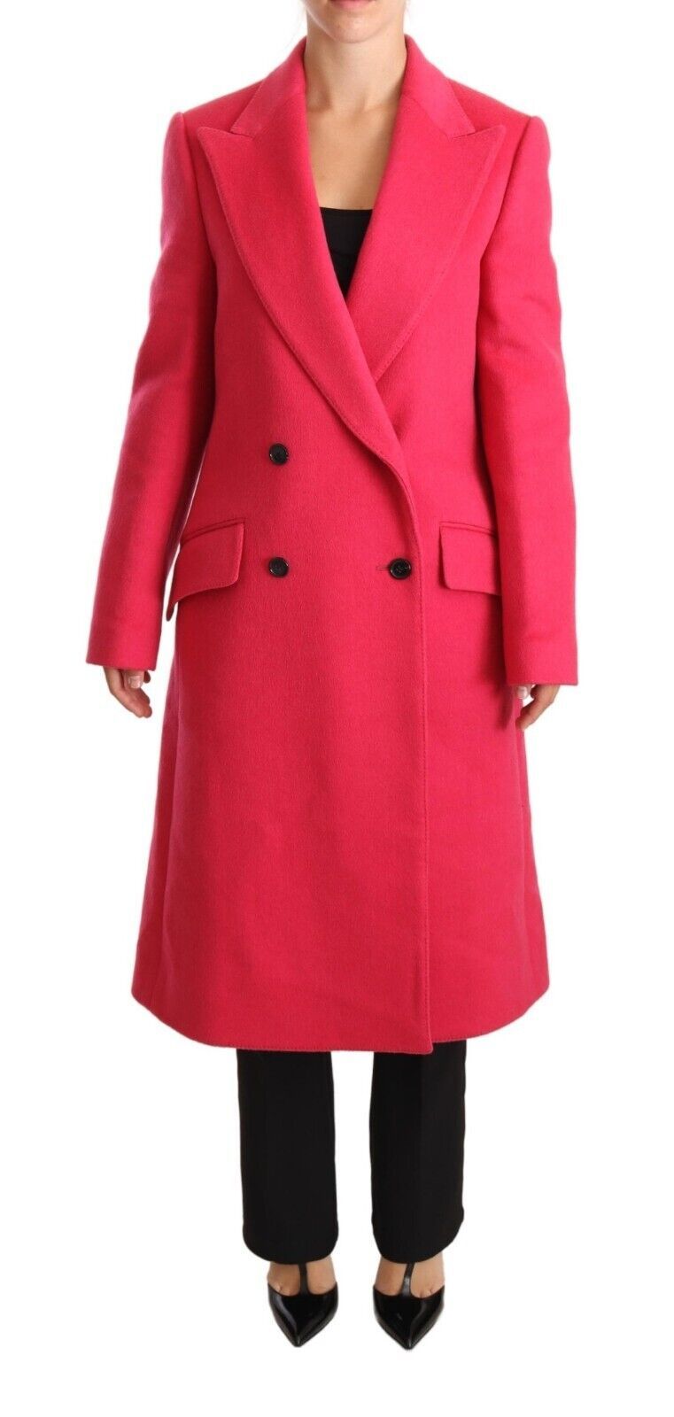Dolce & Gabbana Elegant Pink Uld-Kashmir Frakke
