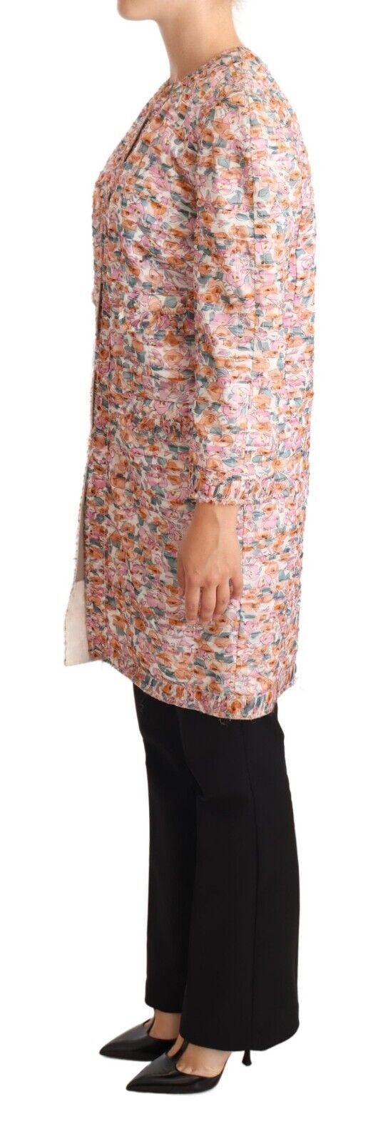 Dolce & Gabbana Elegant Blomster Silke Trenchcoat