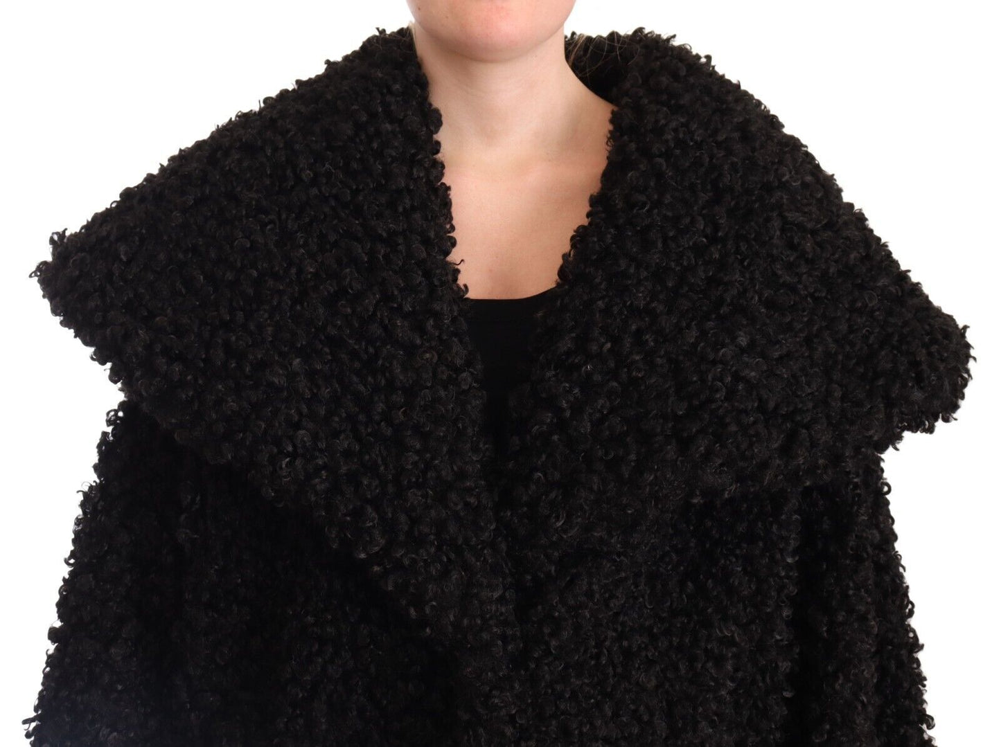 Dolce & Gabbana Elegant Sort Pels Cape Trenchcoat