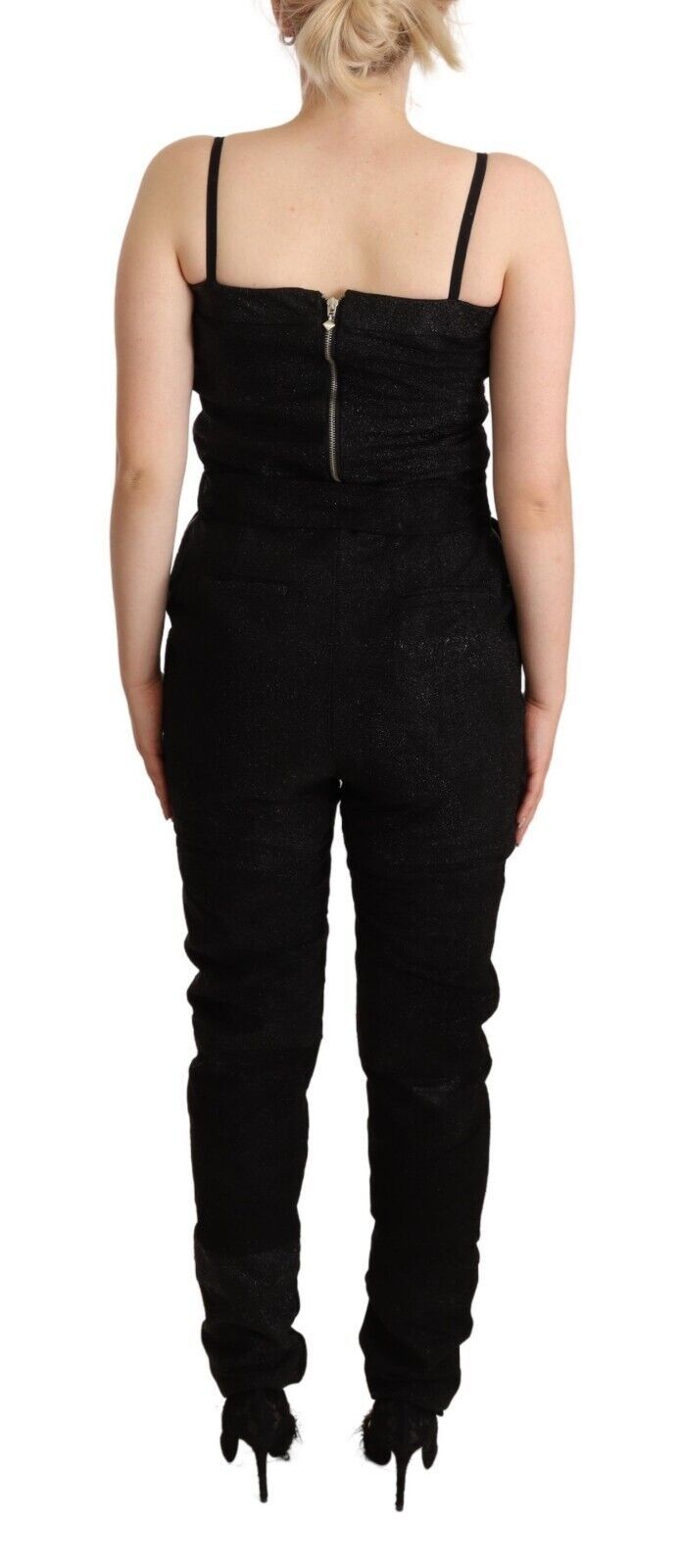 La Maison du Couturier Elegant Ærmeløs Jumpsuit Kjole i Sort