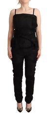 La Maison du Couturier Elegant Ærmeløs Jumpsuit Kjole i Sort