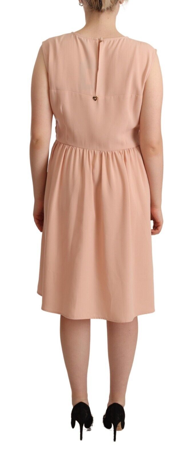 Twinset Elegant Beige Ærmeløs Shift Kjole