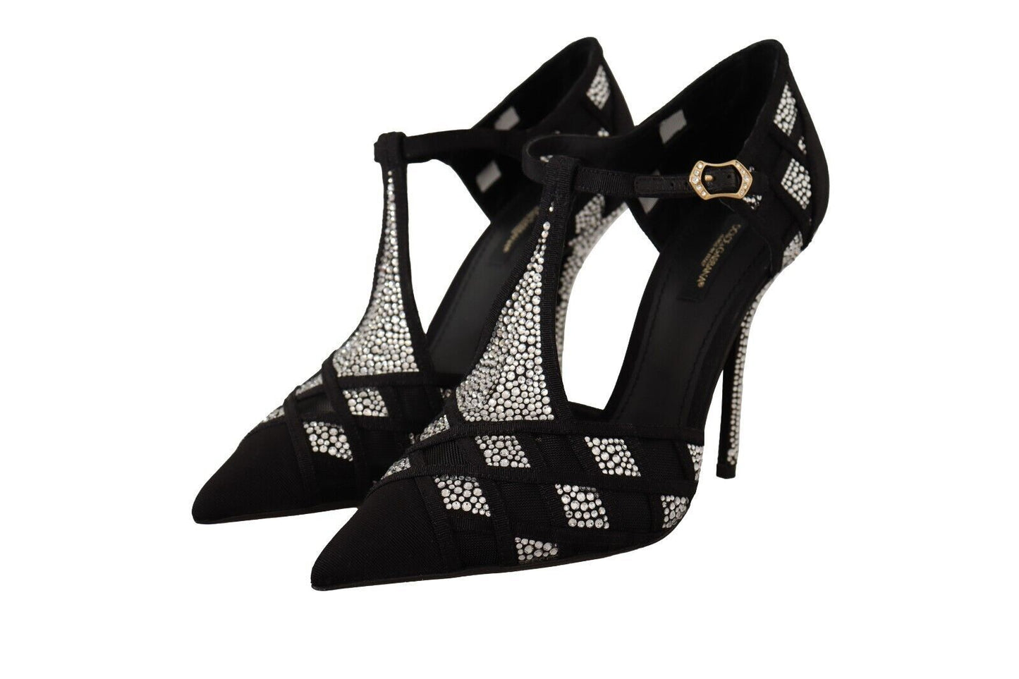 Dolce & Gabbana Elegante Krystaludsmykkede Pumps i Ruskind