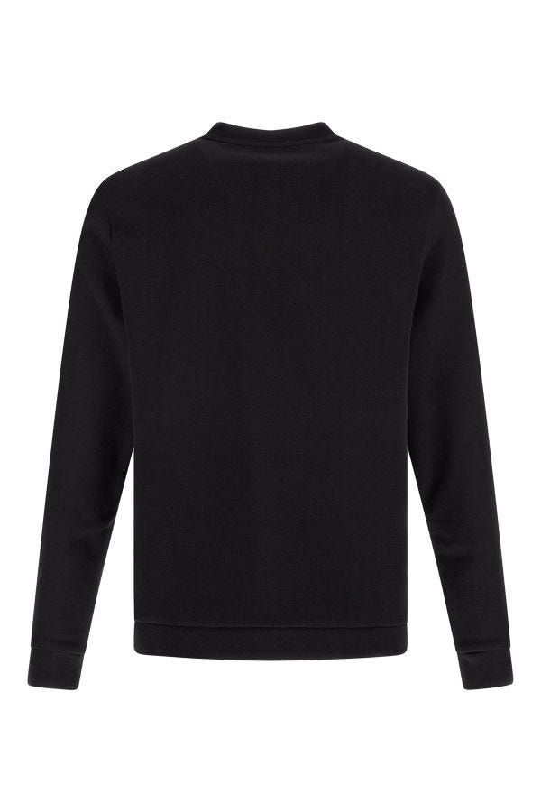 Hugo Boss Elegant Sort Bomuldssweatshirt med Rund Hals