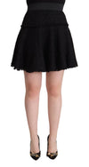 Dolce & Gabbana Elegant Strikket A-Line Mini Nederdel