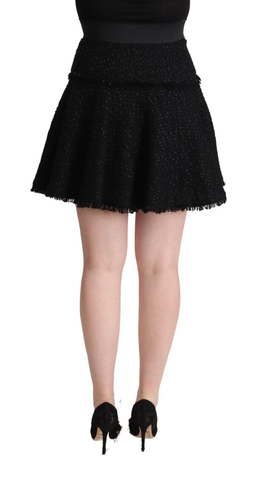 Dolce & Gabbana Elegant Strikket A-Line Mini Nederdel