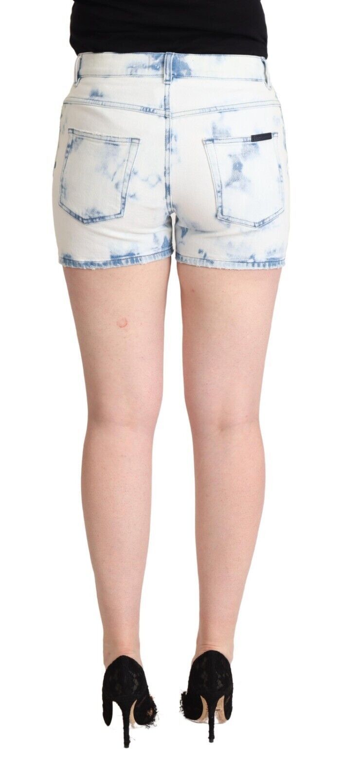 Dolce & Gabbana Chic Hvide Denimshorts Med Mellemhøj Talje