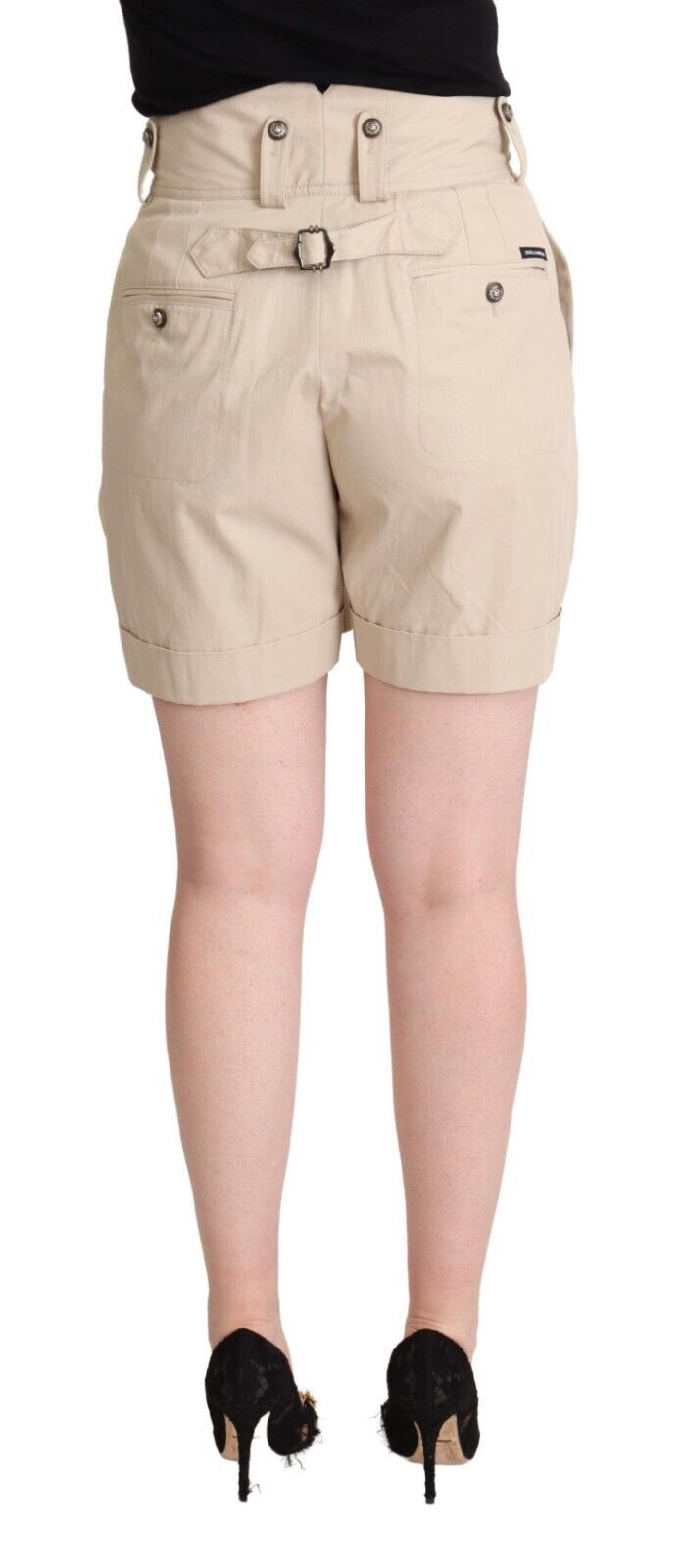 Dolce & Gabbana højtaljede beige cargoshorts