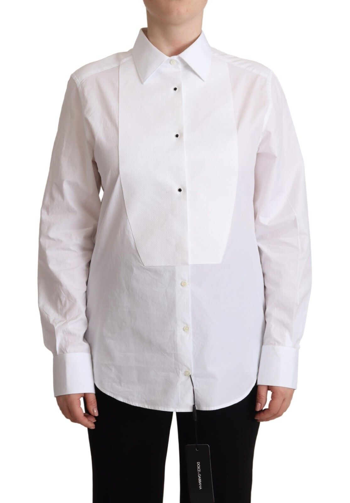 Dolce & Gabbana Elegant Hvid Poplin Skjorte