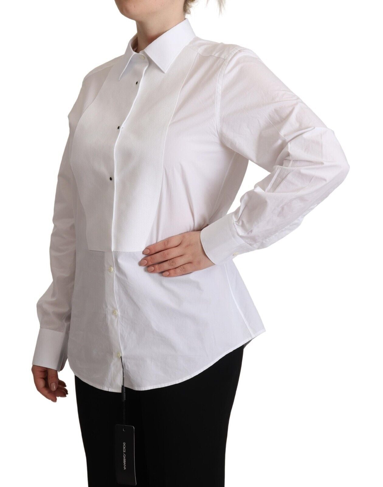 Dolce & Gabbana Elegant Hvid Poplin Skjorte